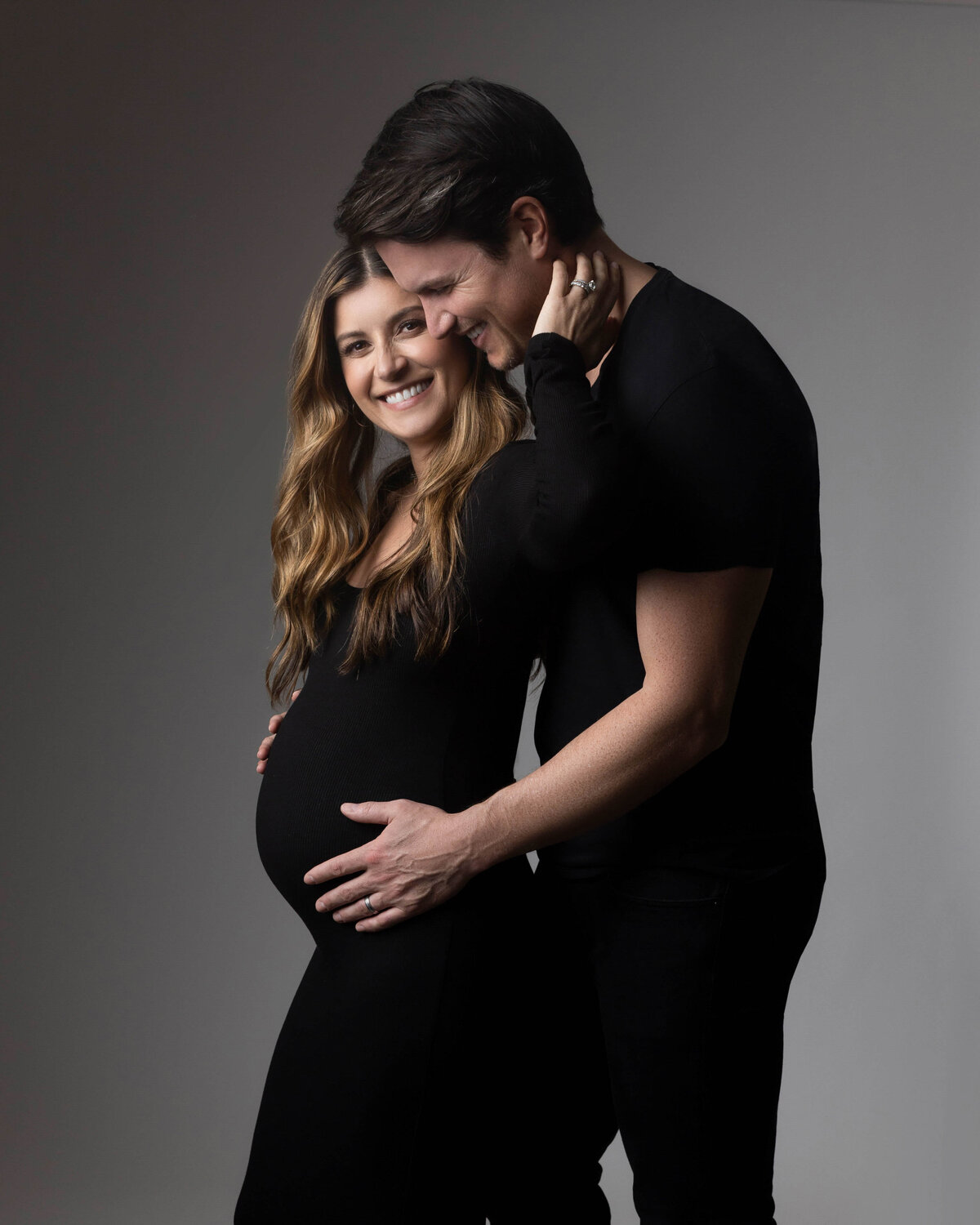 Timeless couple maternity portrait by Daisy Rey Photography