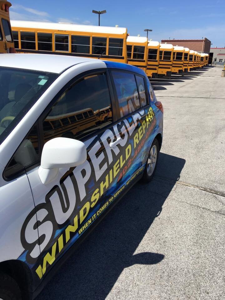 School Bus Fleet Windshield Repair