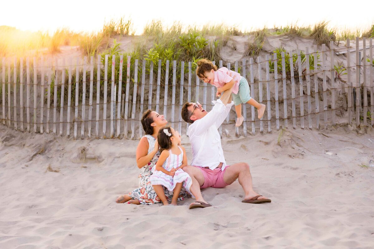family on beach long island beach photographer