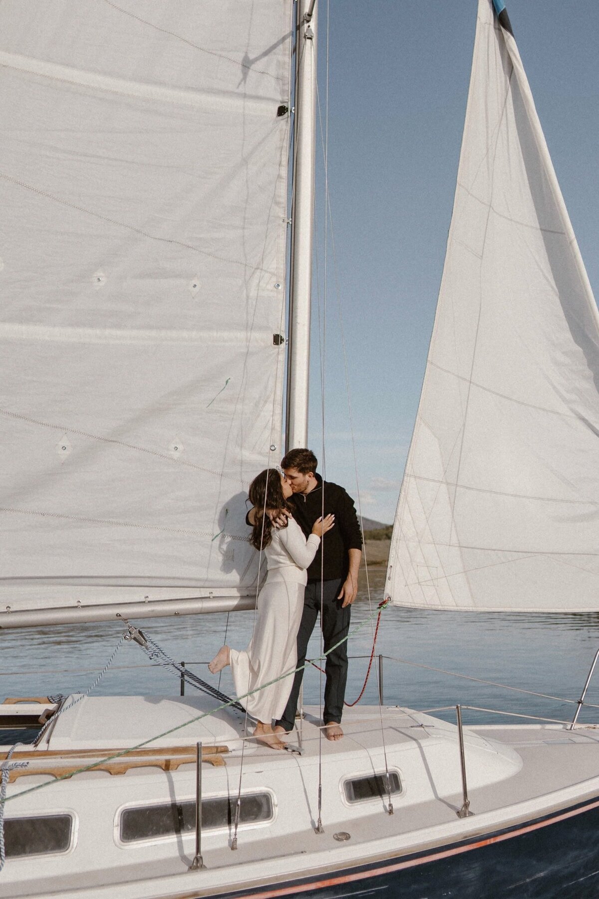 Sailboat engagement photos