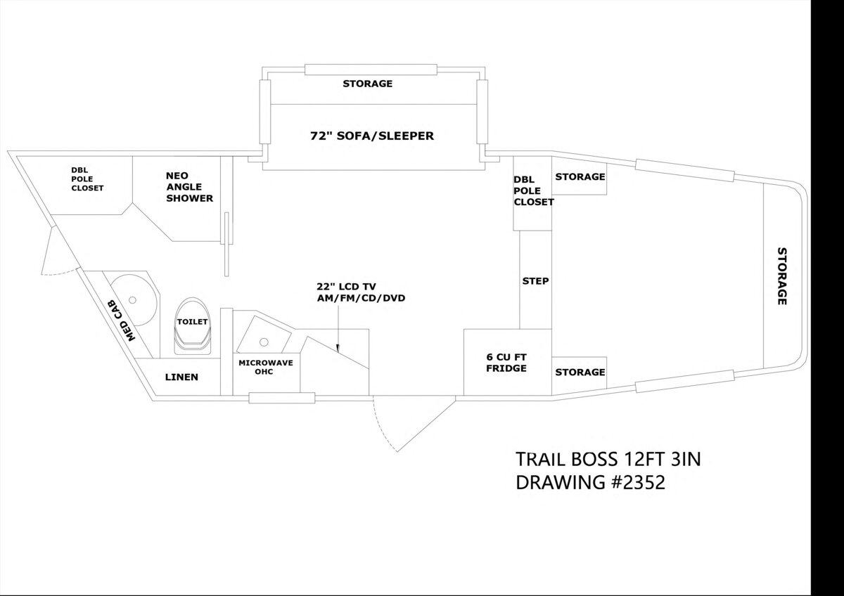 Trail Boss Custom trailer floor plan