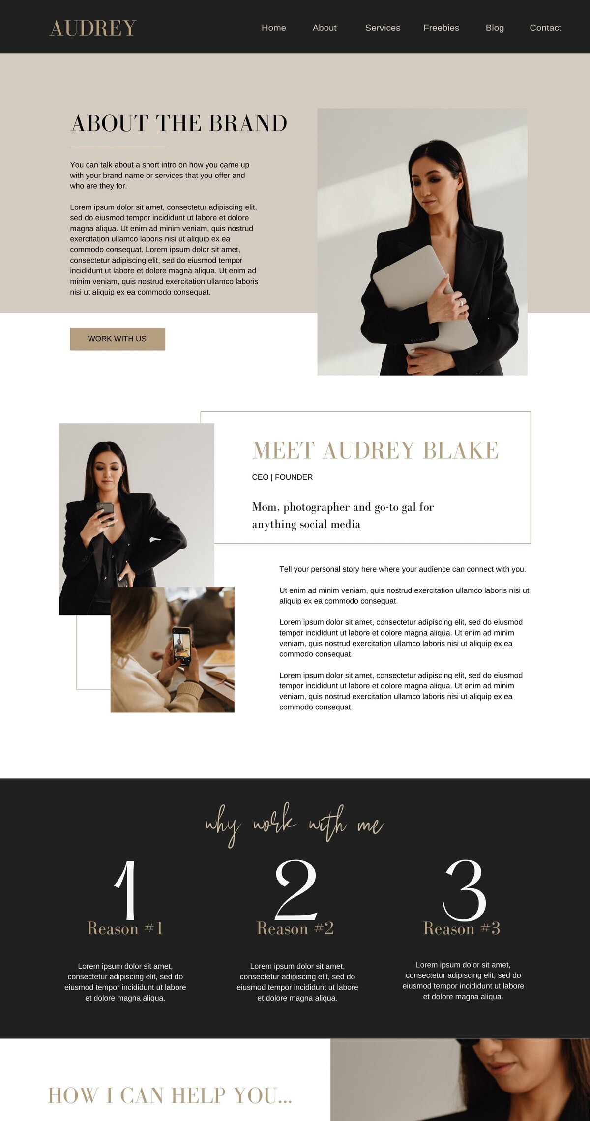 Audrey-website-about-page-preview
