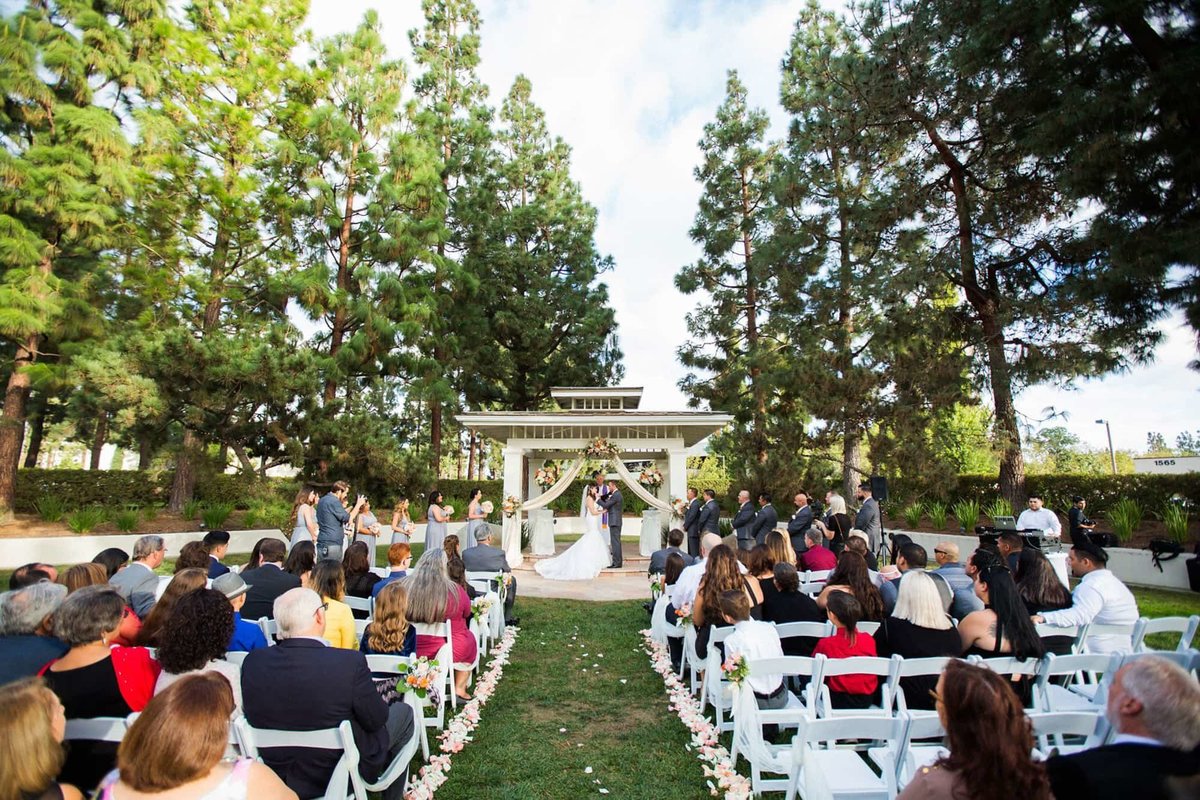 A Turnip Rose wedding ceremony in Costa Mesa