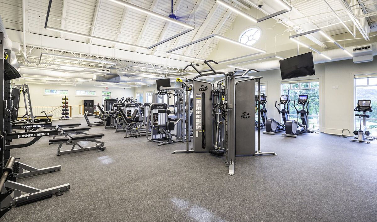 interior view of the fitness center at Richland Country Club