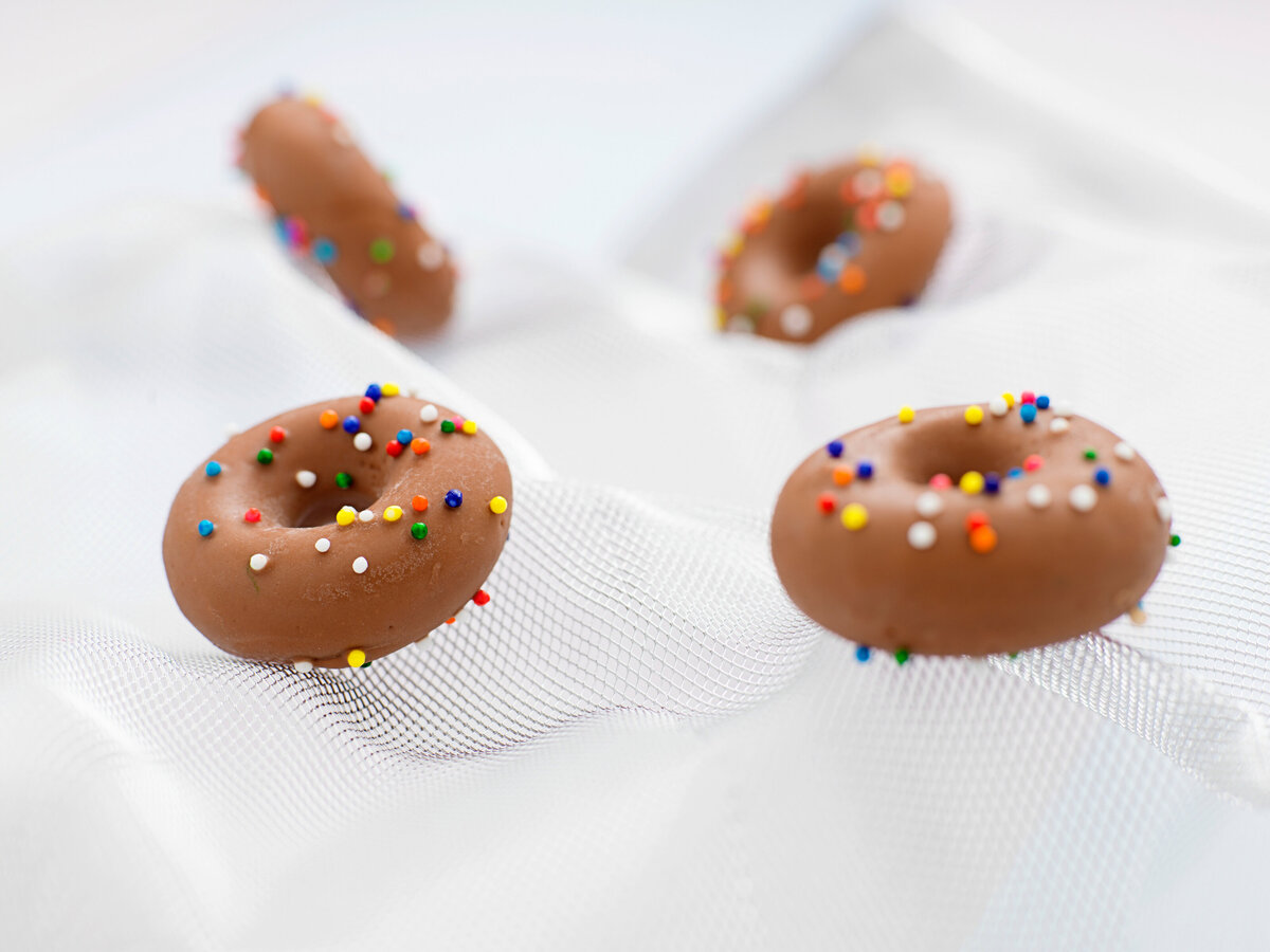 Small donuts on a napkin