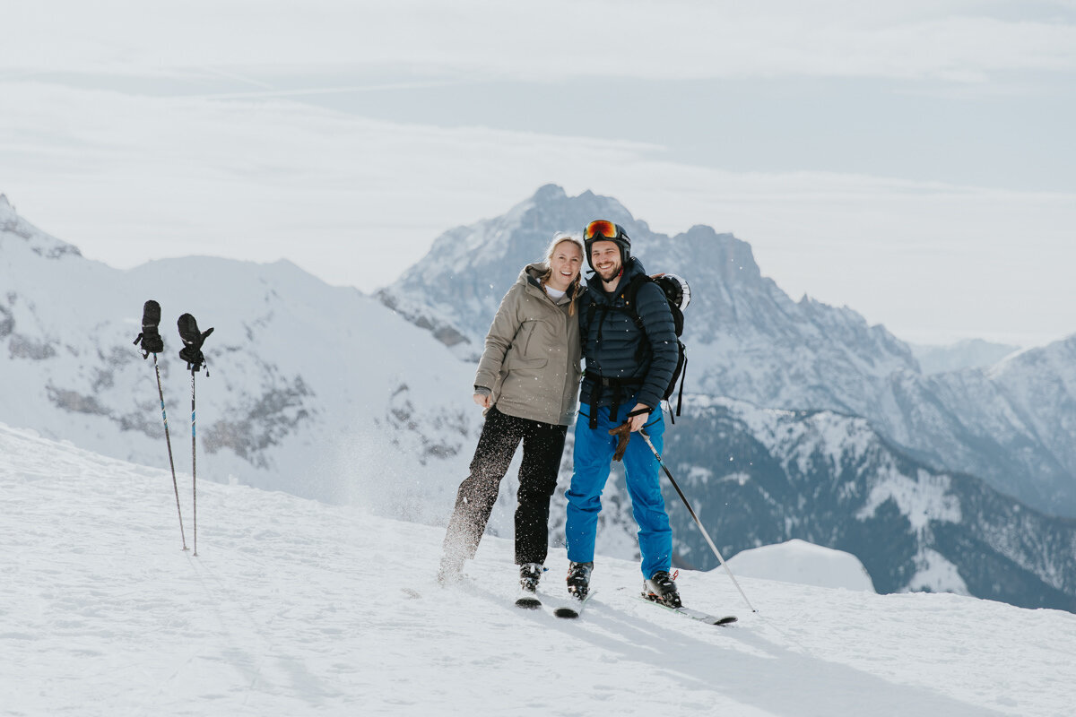 Callie and Eric_2 Day Dolomites Ski Wedding Shoot-6116