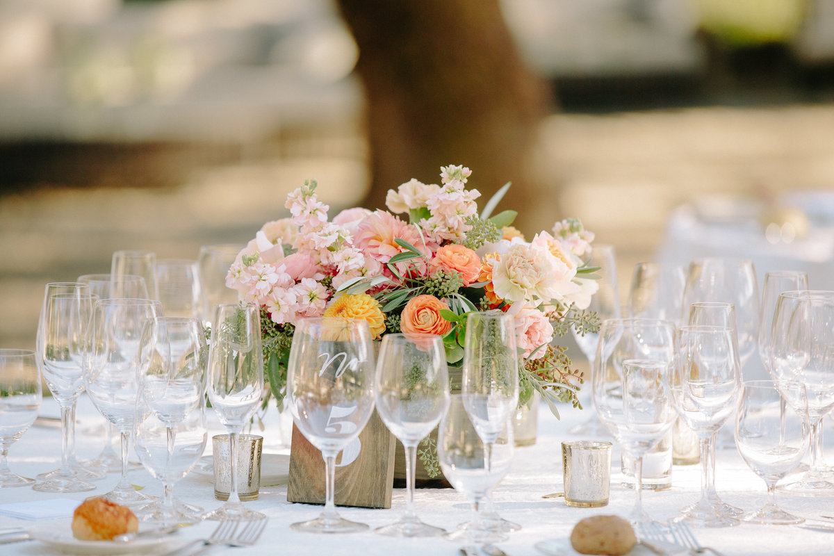 Outdoor wedding reception at Beltane Ranch in Sonoma.