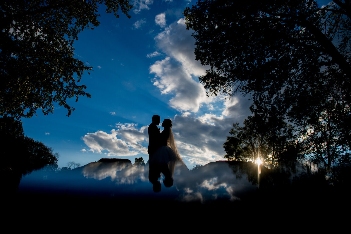 reflection wedding cameron estate photography