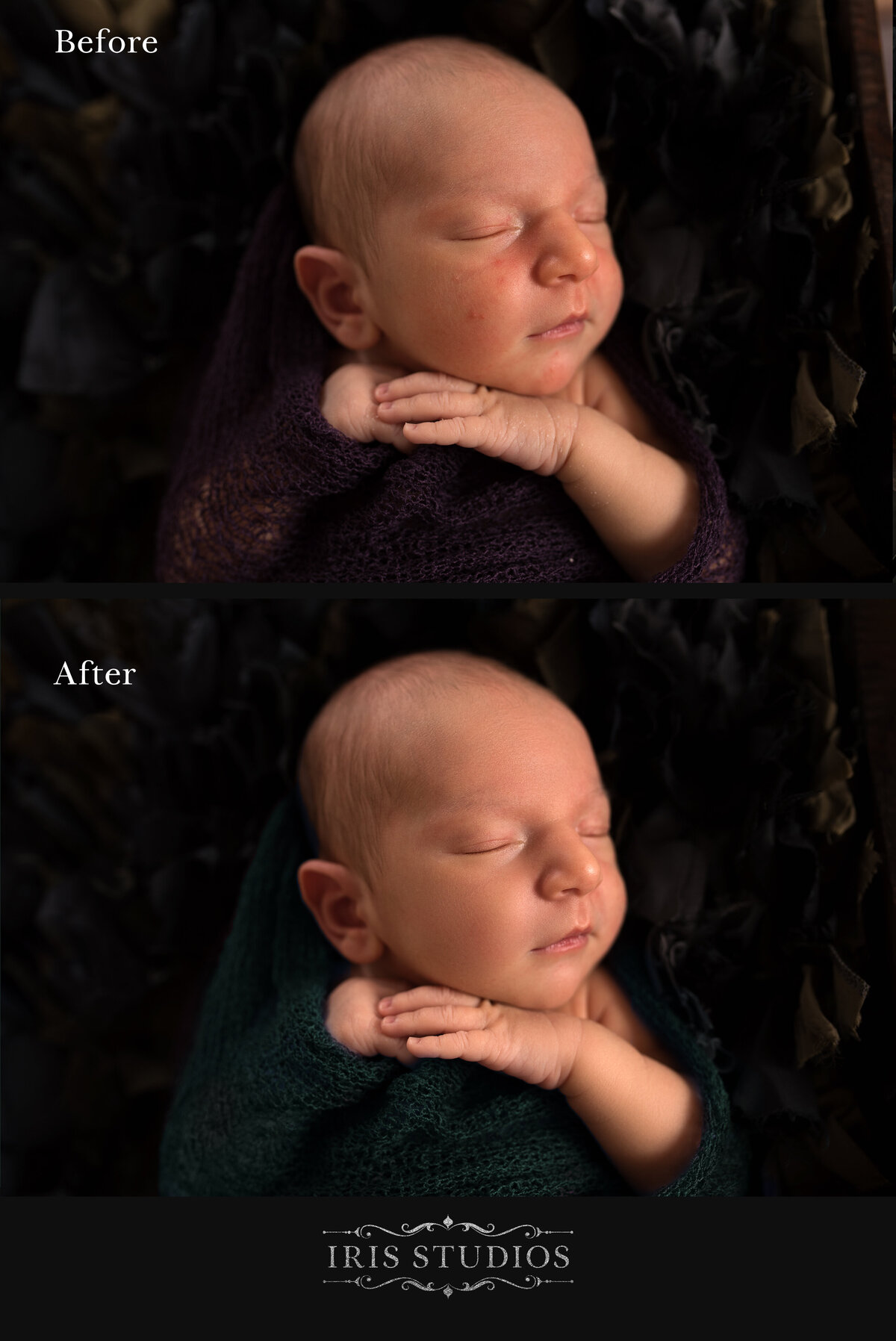 B&A retouching newborn