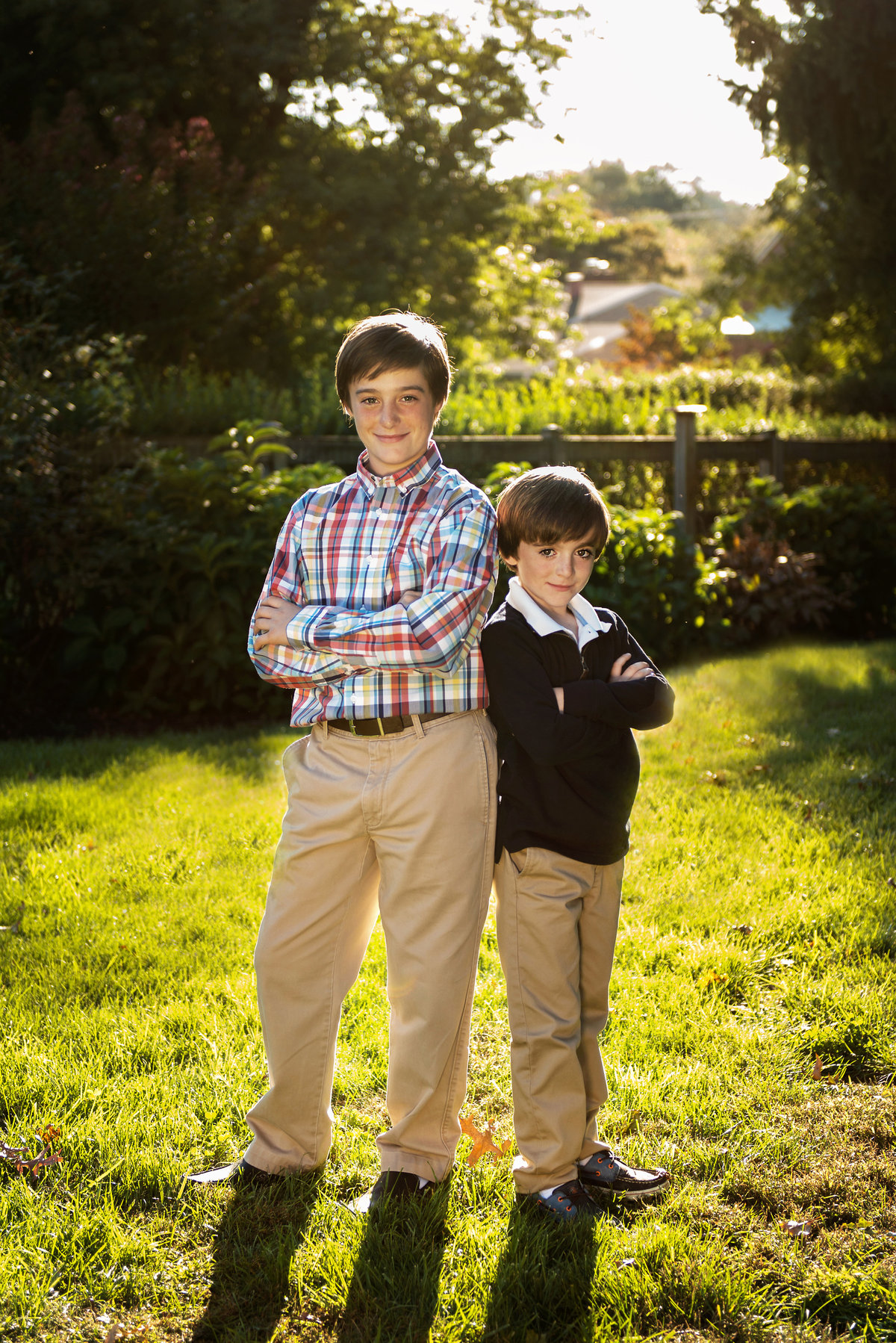 Two brothers enjoying a family photo shoot