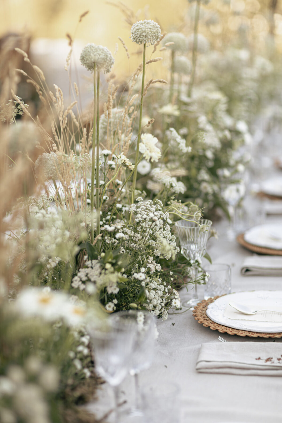 An elegant mise en place with wild vibes