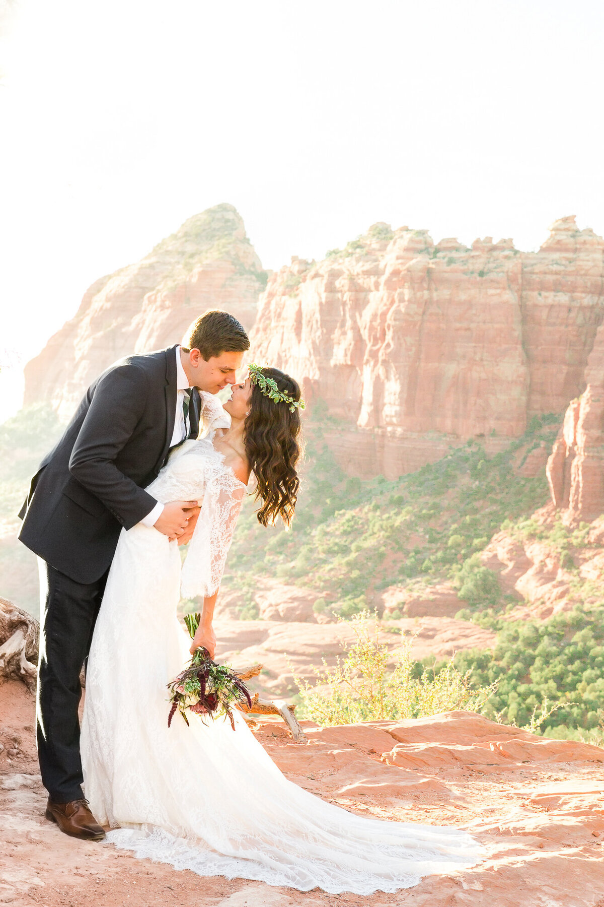 Portrait Photography for Bride and Groom - Sedona, Arizona - Bayley Jordan Photography