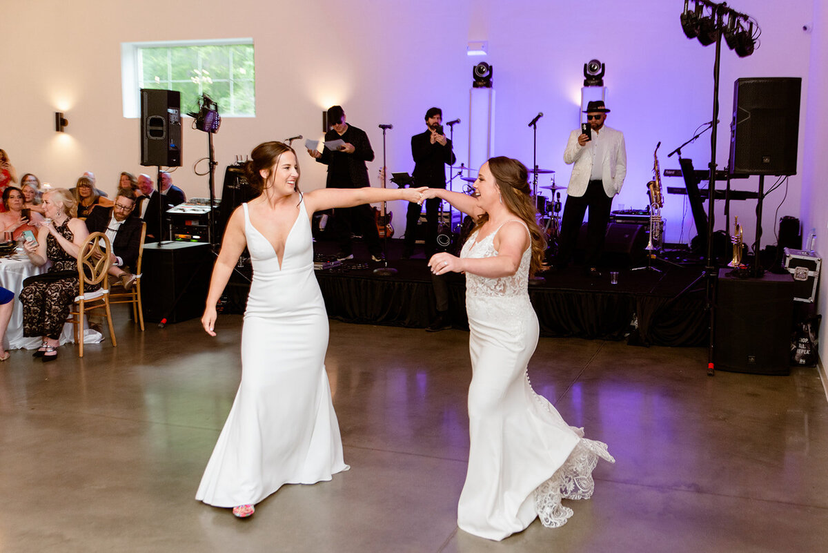 brides dancing to live music