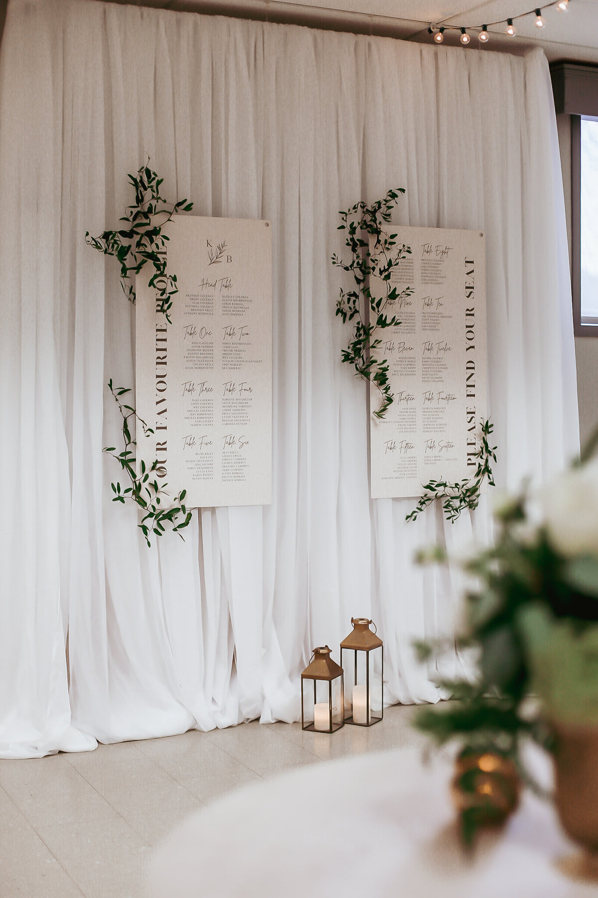 Sage Designs, wedding stationery design, hanging seating chart