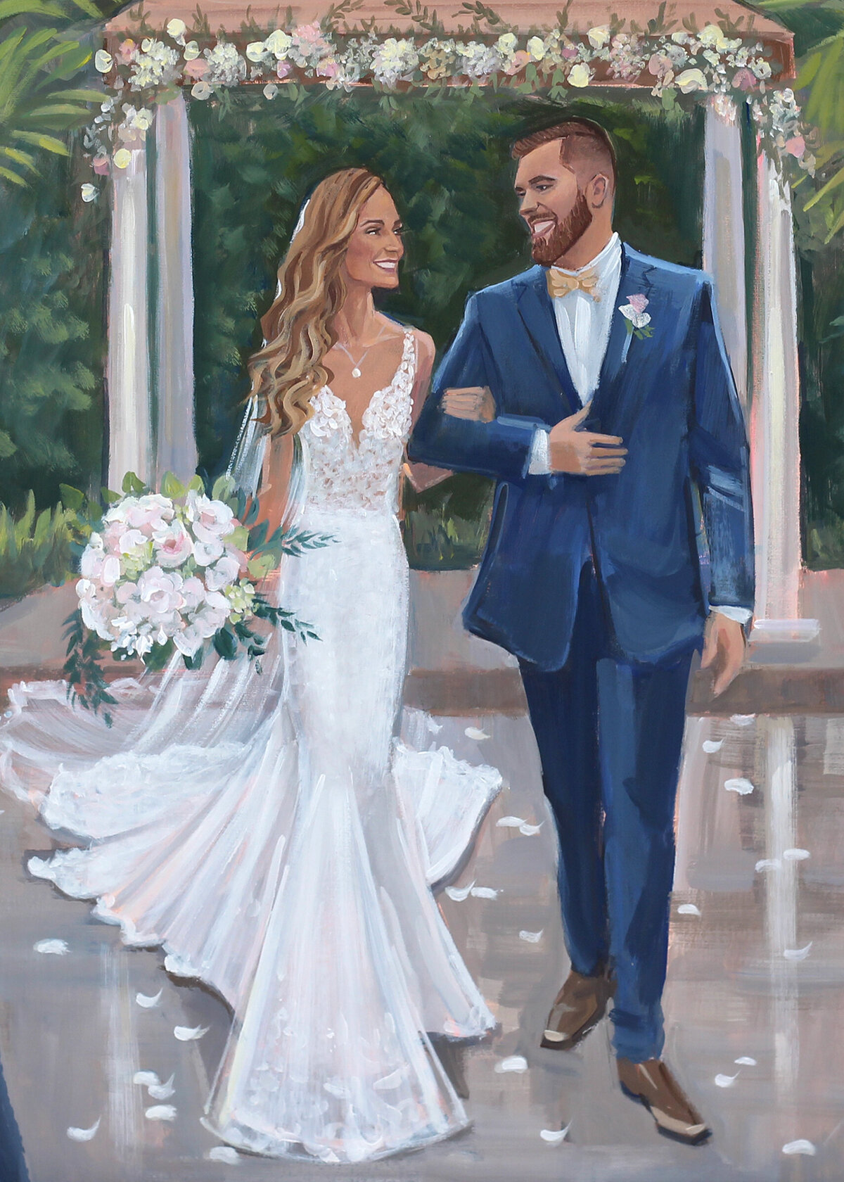Katelyn and Donald, Smithtown, NY, Stonebridge Country Club, Ben Keys, Live Wedding Painting, detail