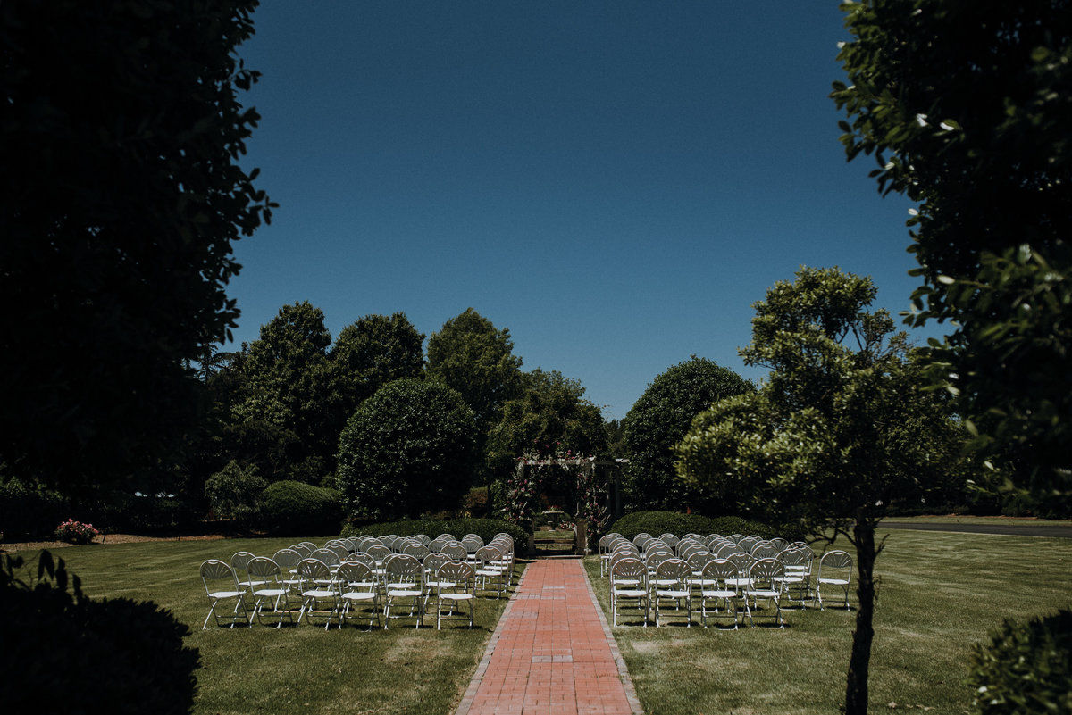 Ceremony set up at an Adams Estate wedding in Arkansas