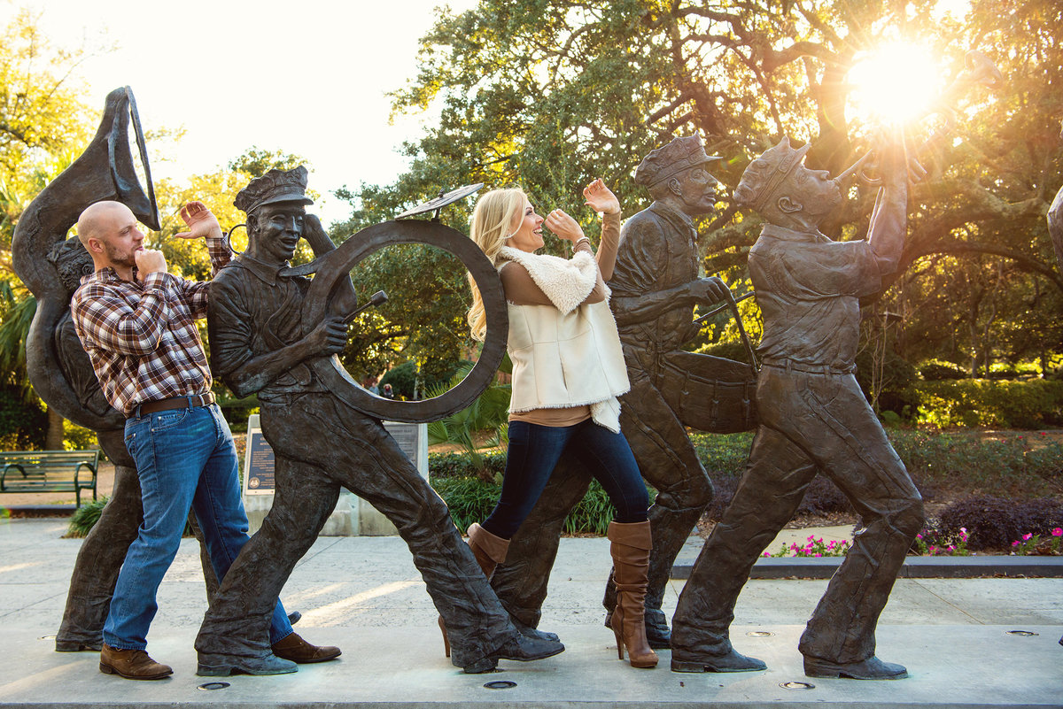 fun and playful engagement session new orleans