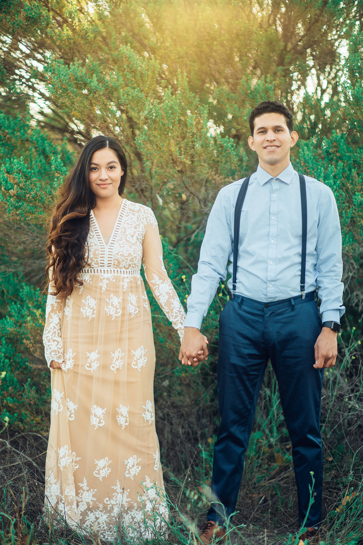 Engagement Photo Of Man And Woman Holding Hands Los Angeles