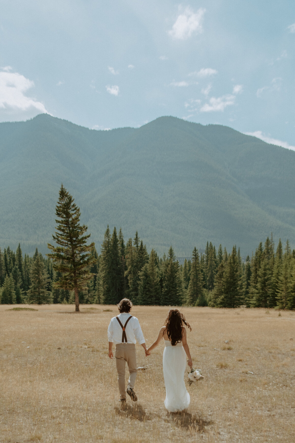 adventurous elopement couple in Banff, Alberta