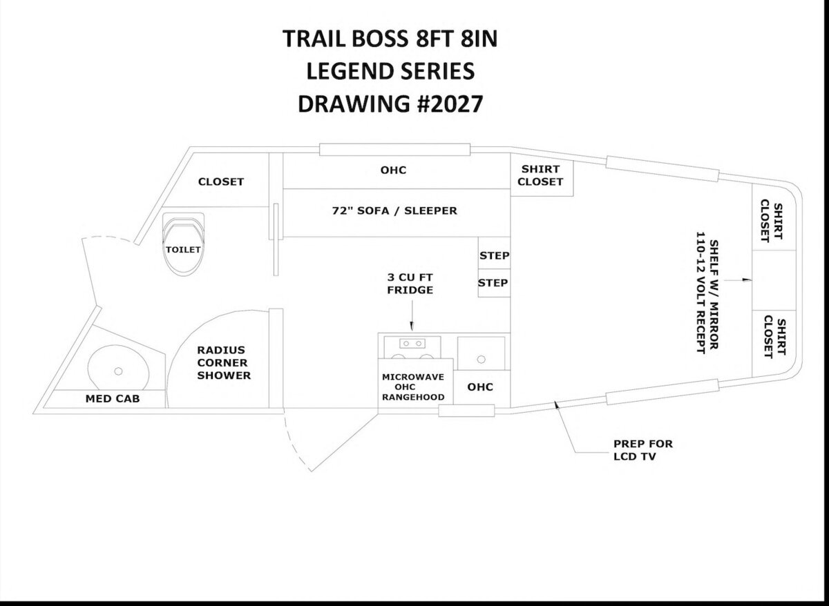 Legend Series trailer floor plan