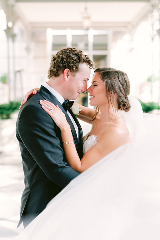 Couple portraits at hotel crescent court dallas, by Dallas wedding photographer, White Orchid Photography