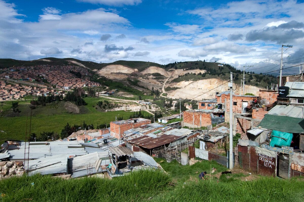 Columbian Village in Mountains