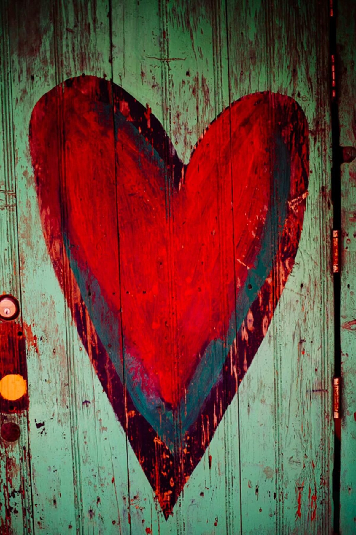 painted red heart