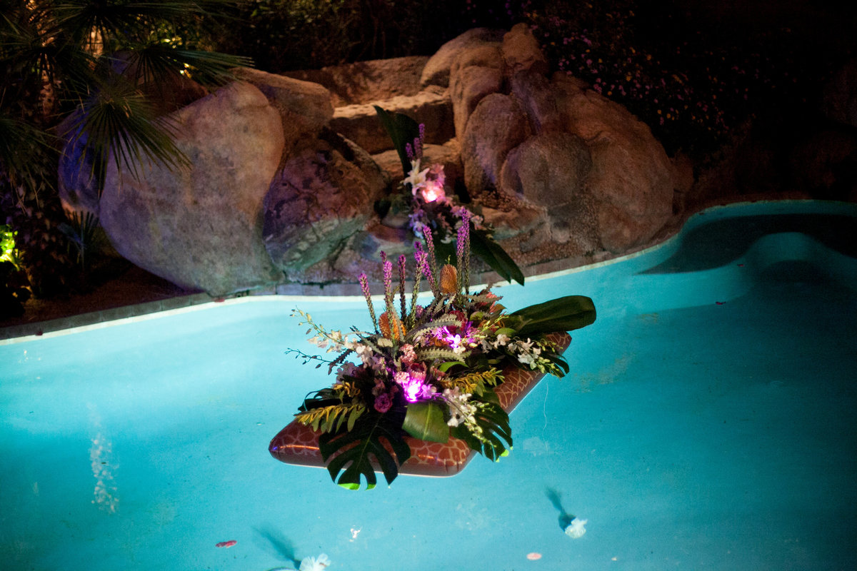 floating floral arrangement