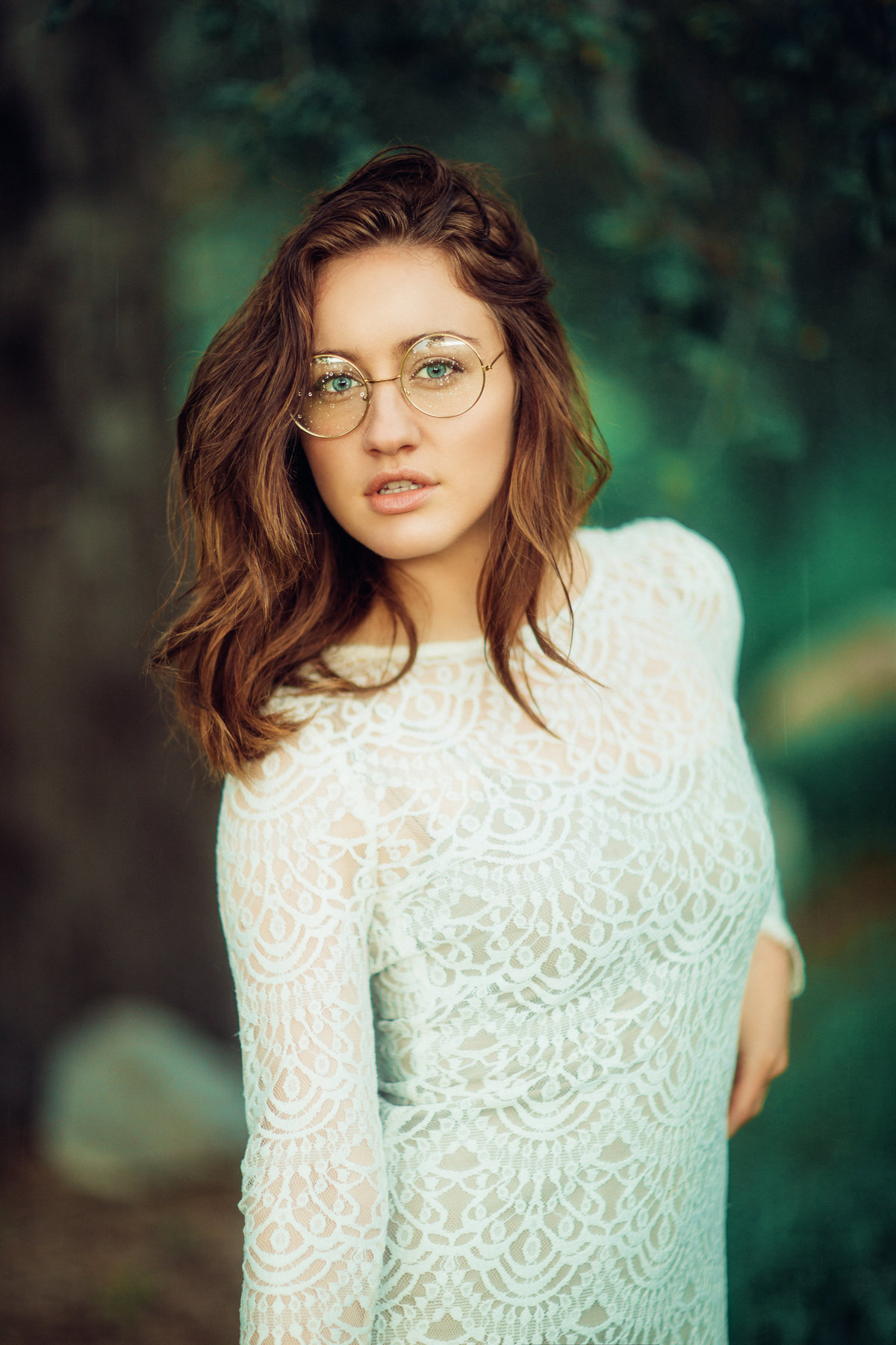 Young Woman Wearing Glasses Portrait Photography
