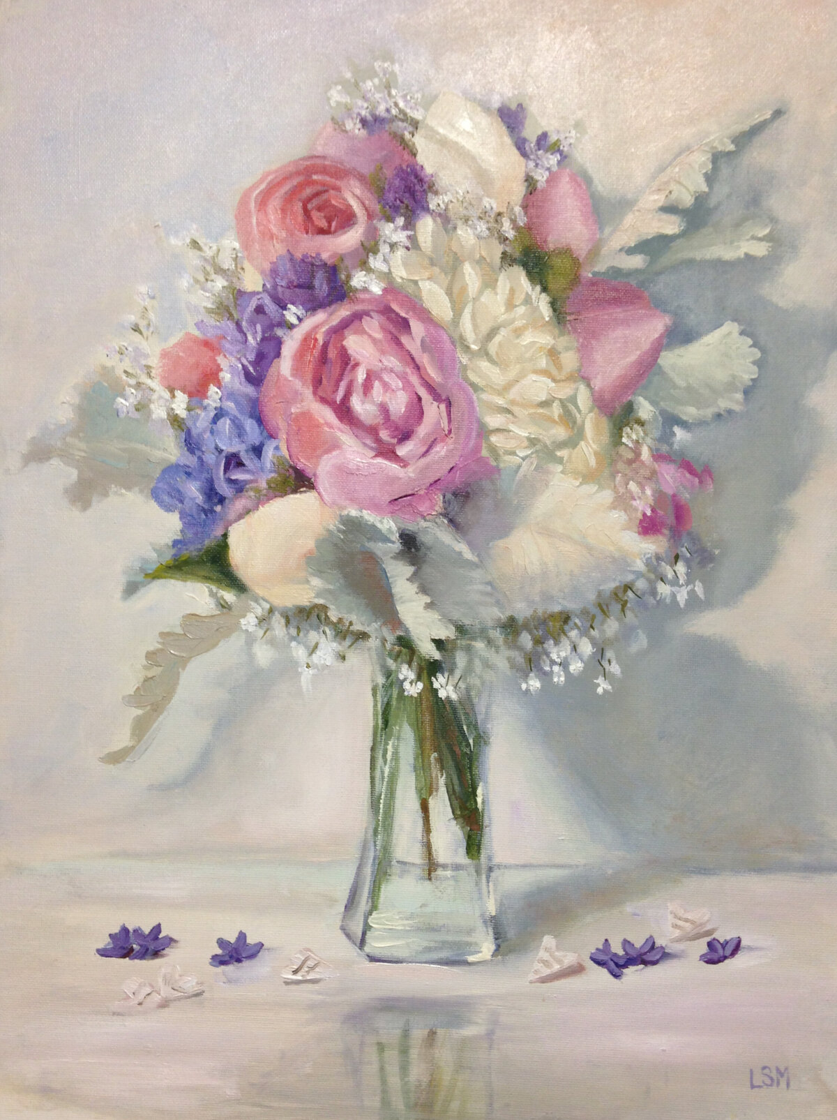 wedding bouquet painting
