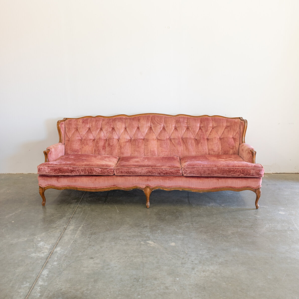 Pink Vintage Veltvet Sofa