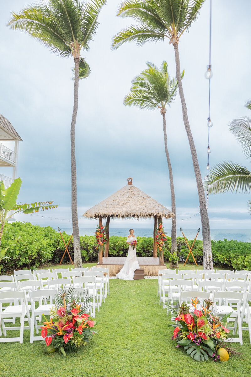 Big Island Wedding set  up