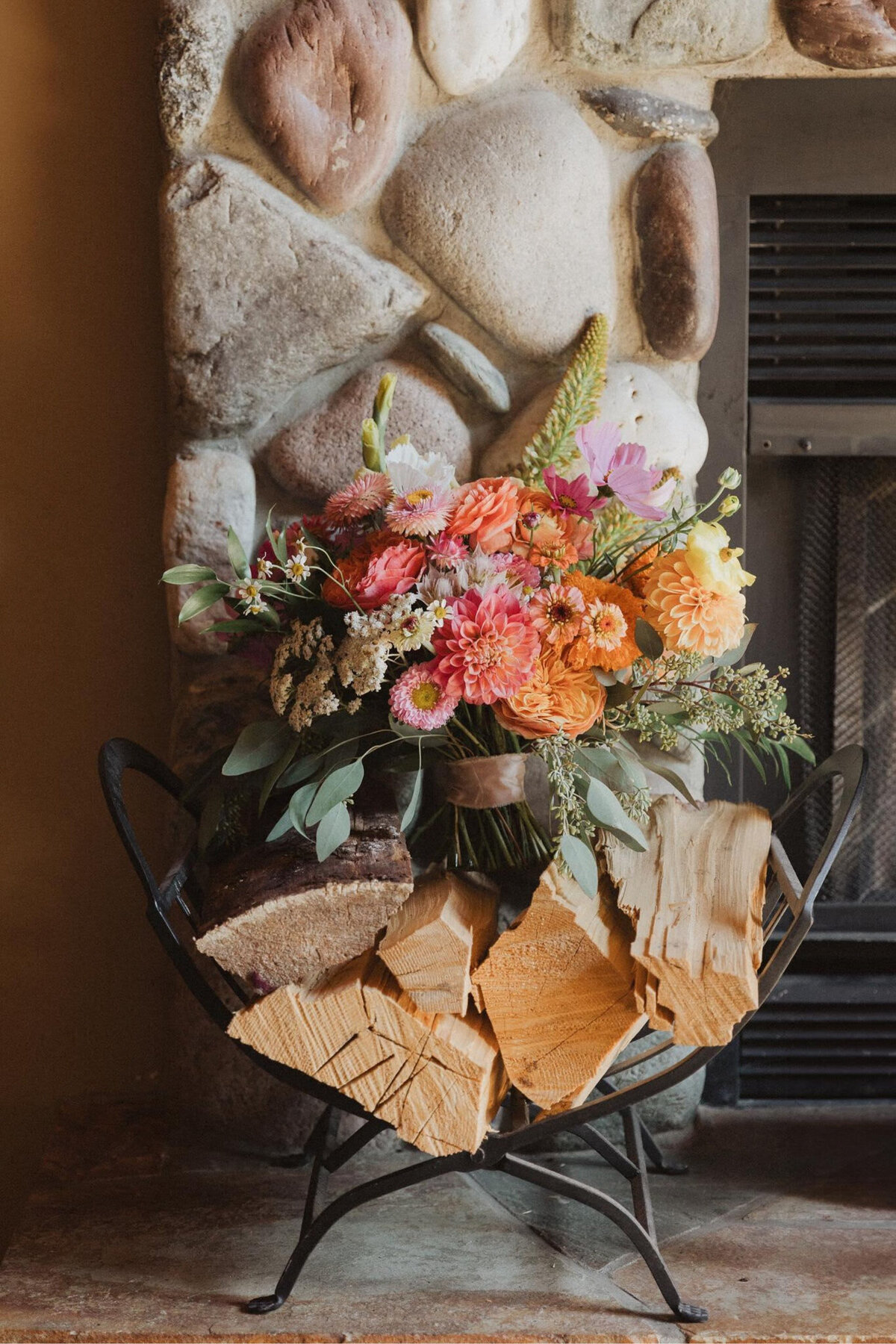 Colourful and bold Spring inspired florals by Moonlight Flowers, trendy and lush floral shop located in Sparwood, BC featured on the Brontë Bride Vendor Guide.