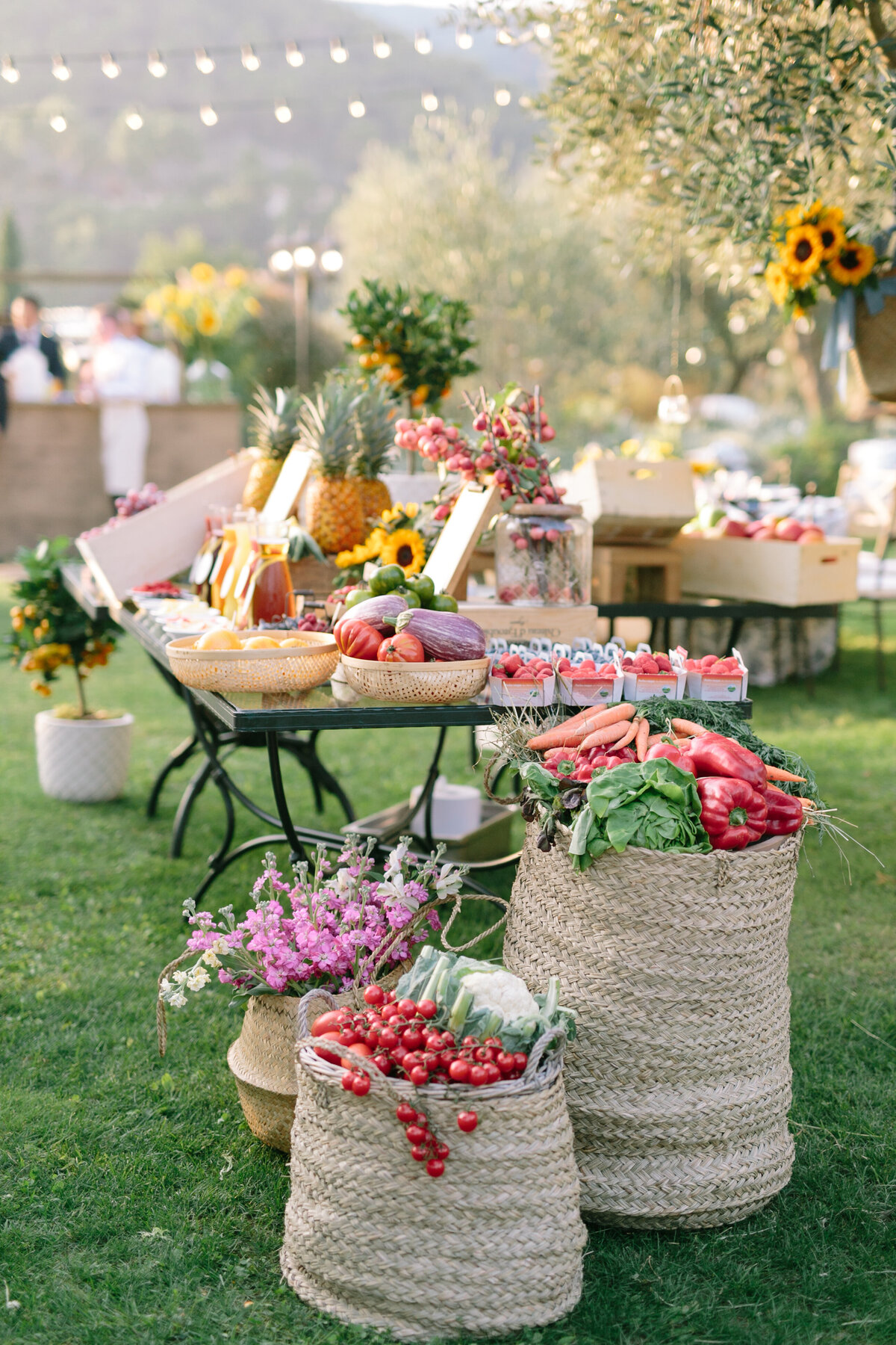 Garden-themed welcome party.