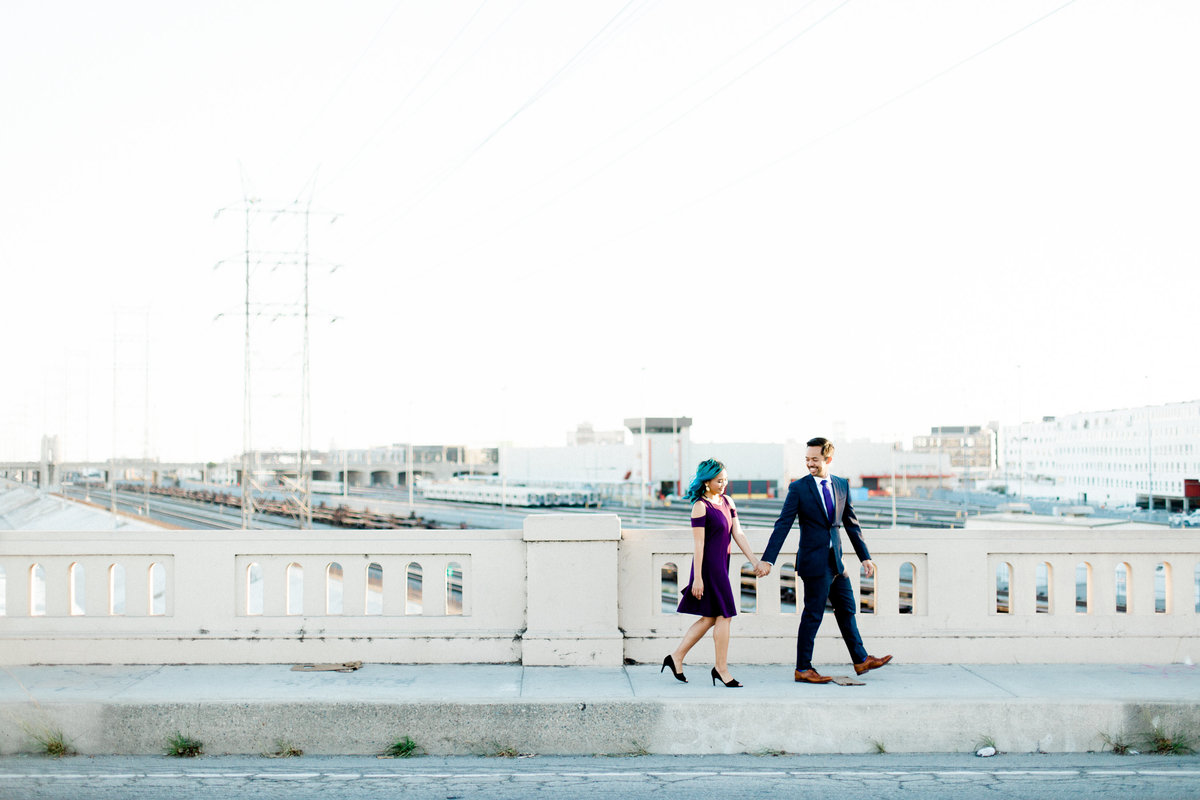 Down Town Los Angeles Engagement Photos