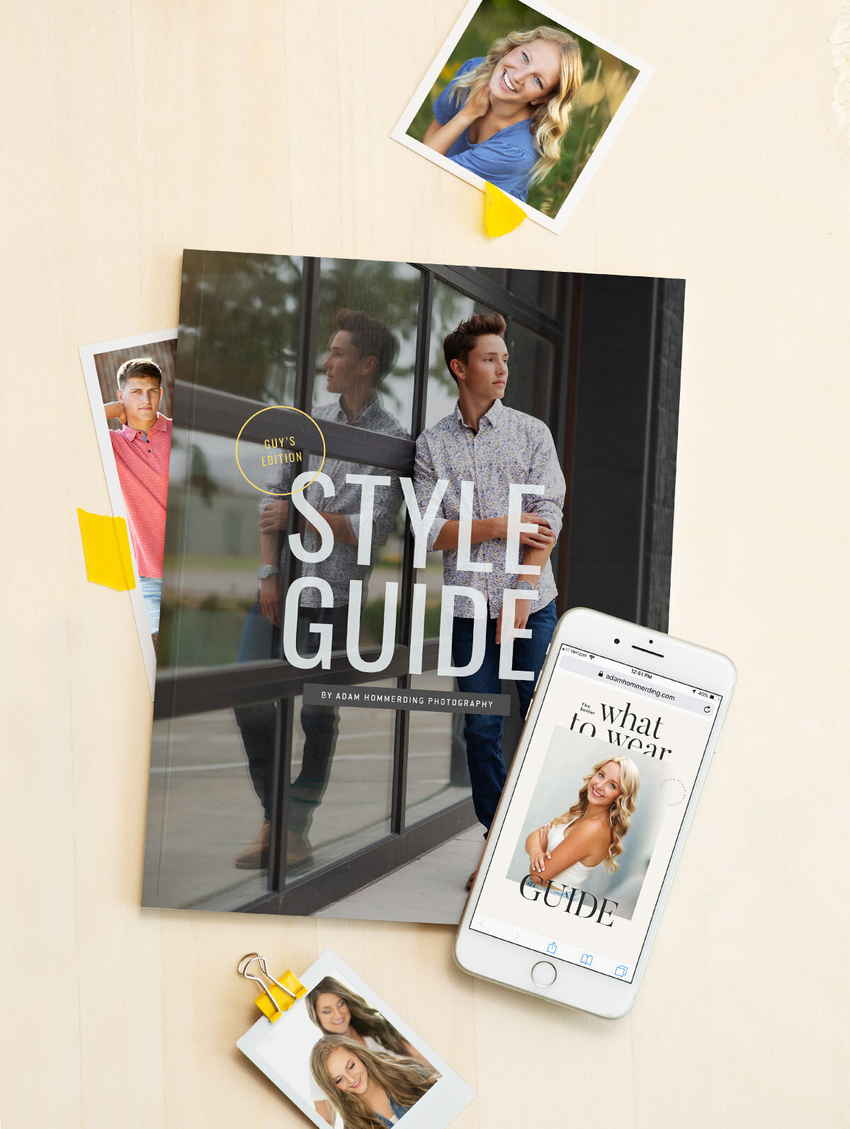 Senior guy and girl style guides from Adam Hommerding Photography