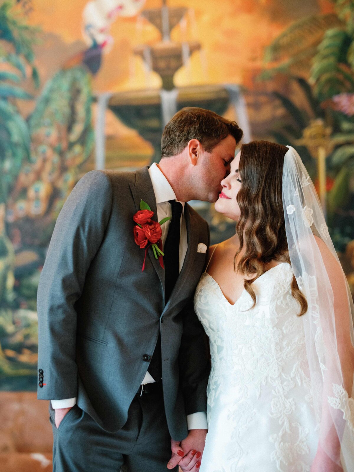Miami Faena Wedding Newlyweds Kissing