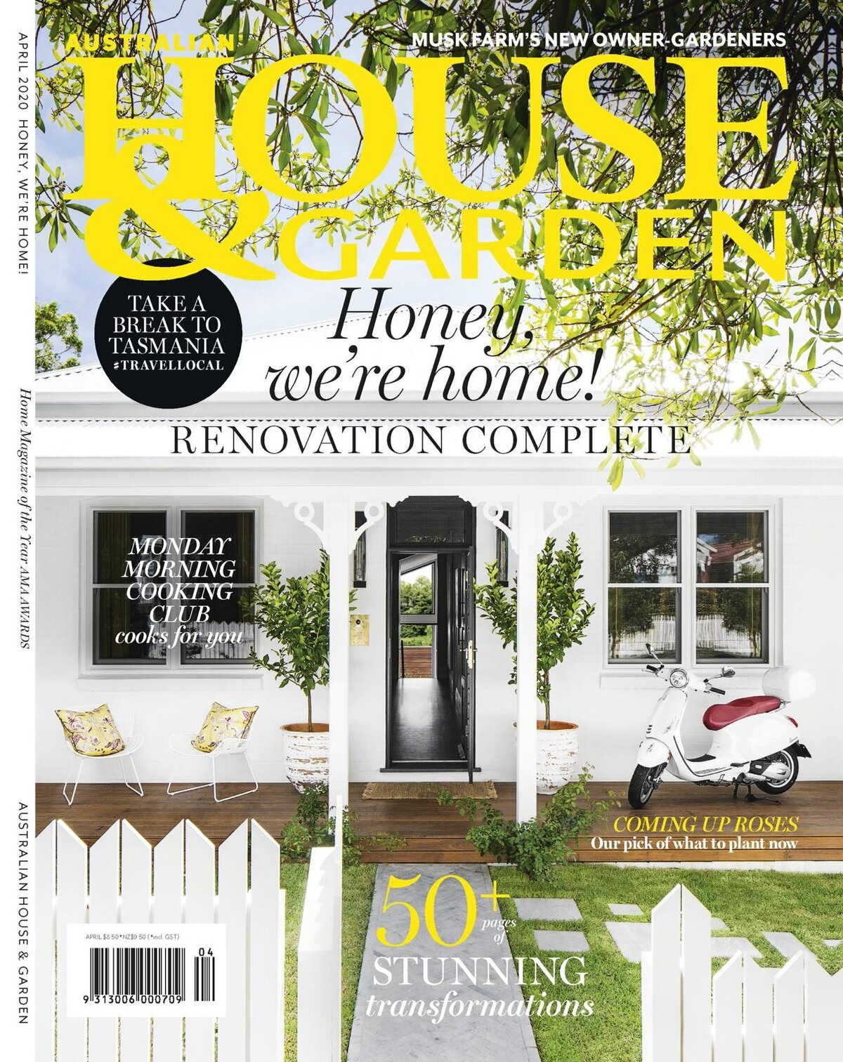 House and Garden magazine cover featuring Lisa Hunter Interiors in home renovation feature