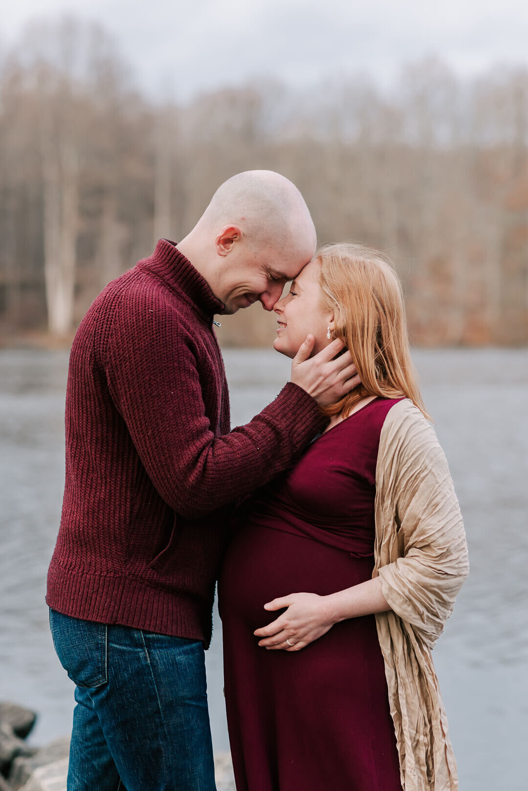 A sweet moment captured by Denise Van Photography, a northern virginia maternity photographer