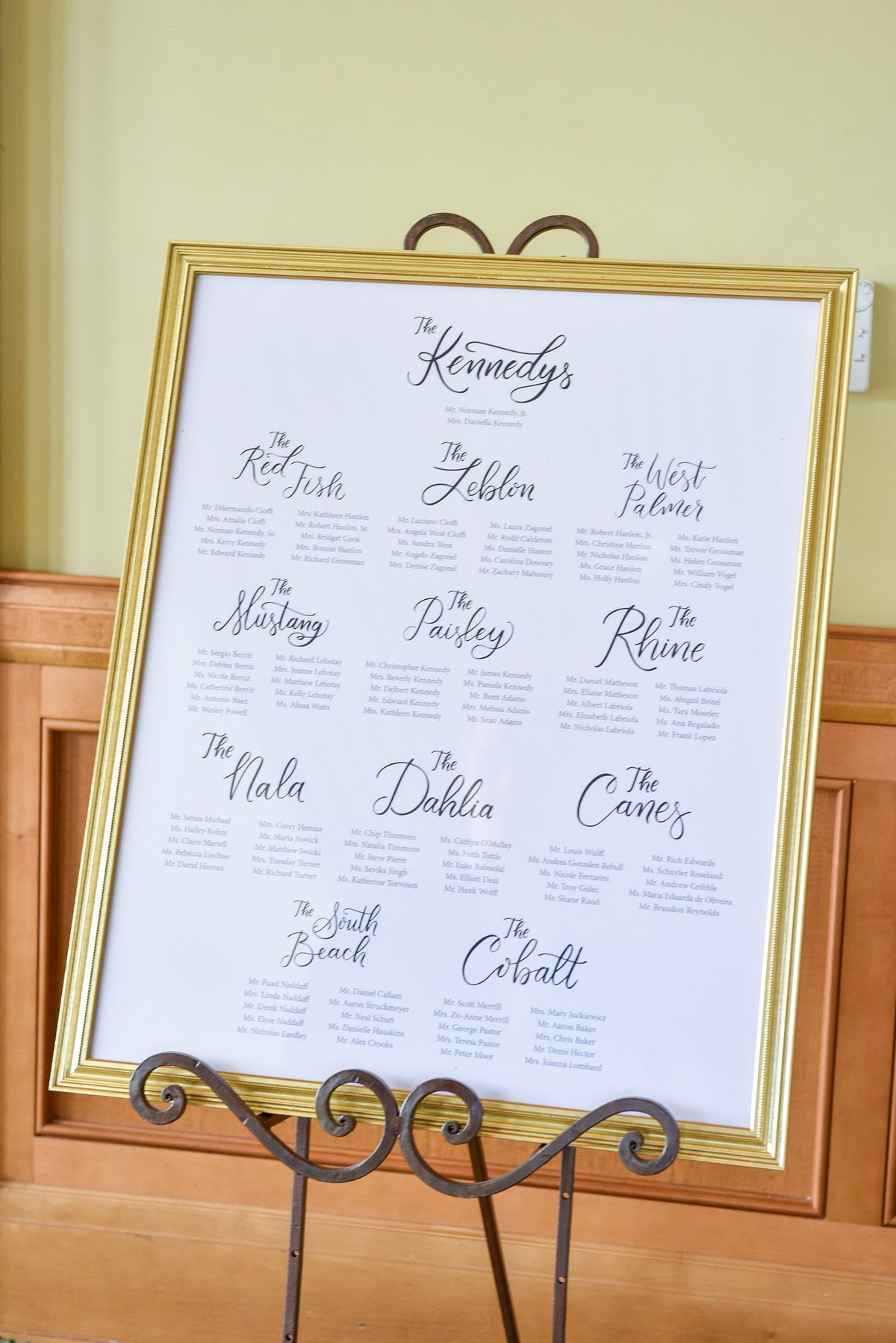 wedding sign seating chart