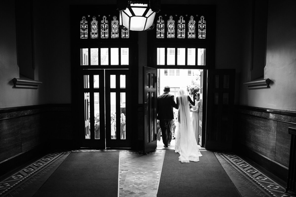 Bride and Groom leaving Church in Buffalo, New York