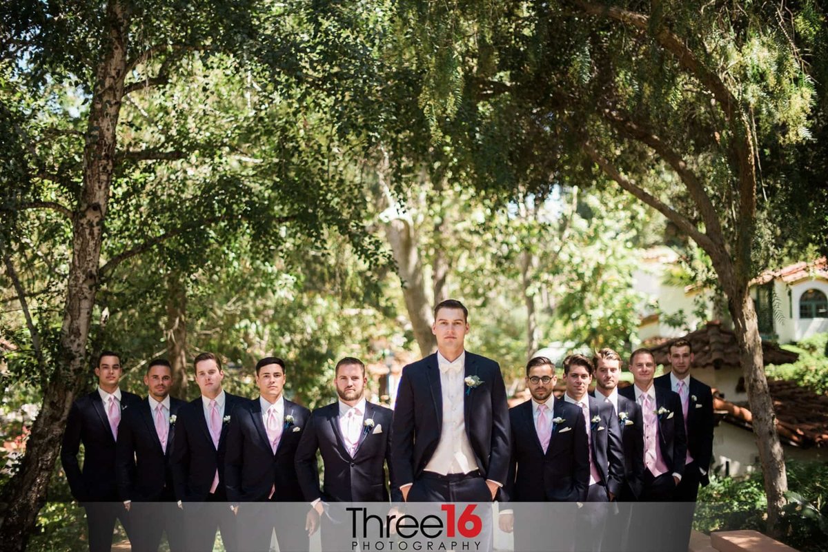 Groom and his Groomsmen pose together