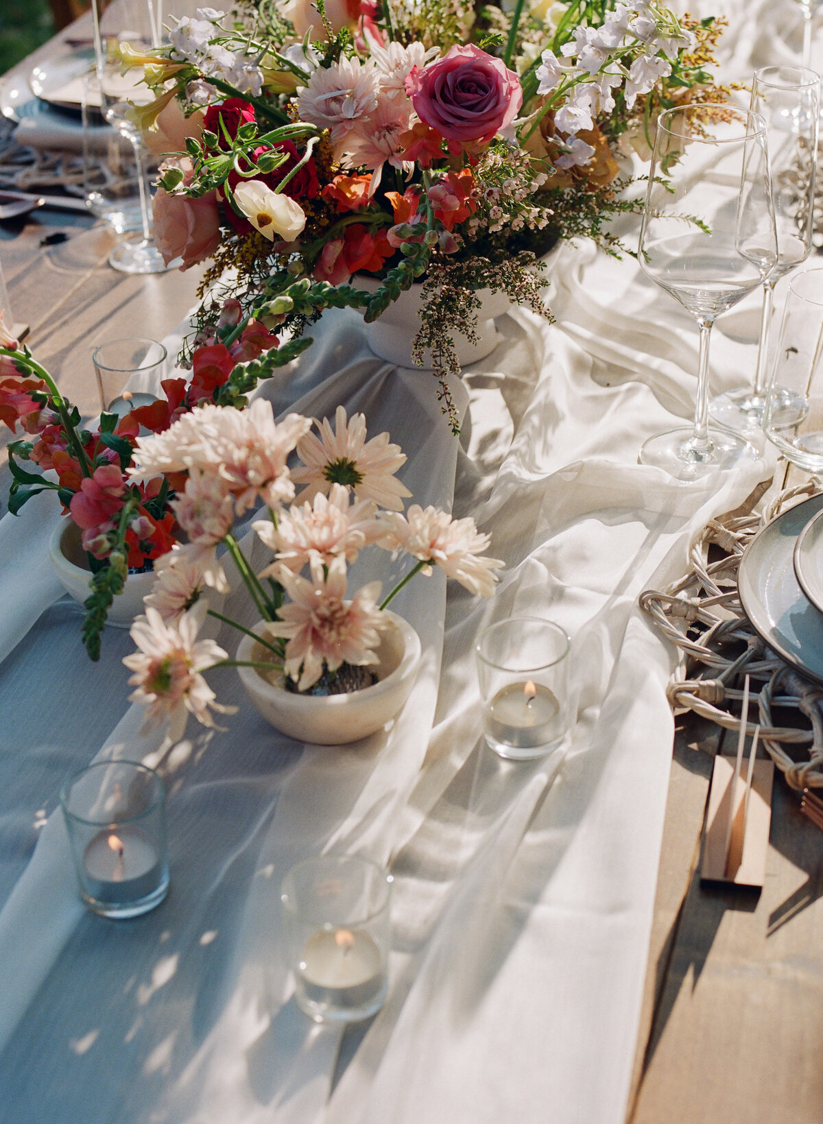 autumn wedding reception floral centerpieces