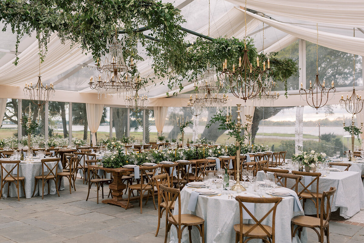 Lowndes Grove tented luxury wedding reception