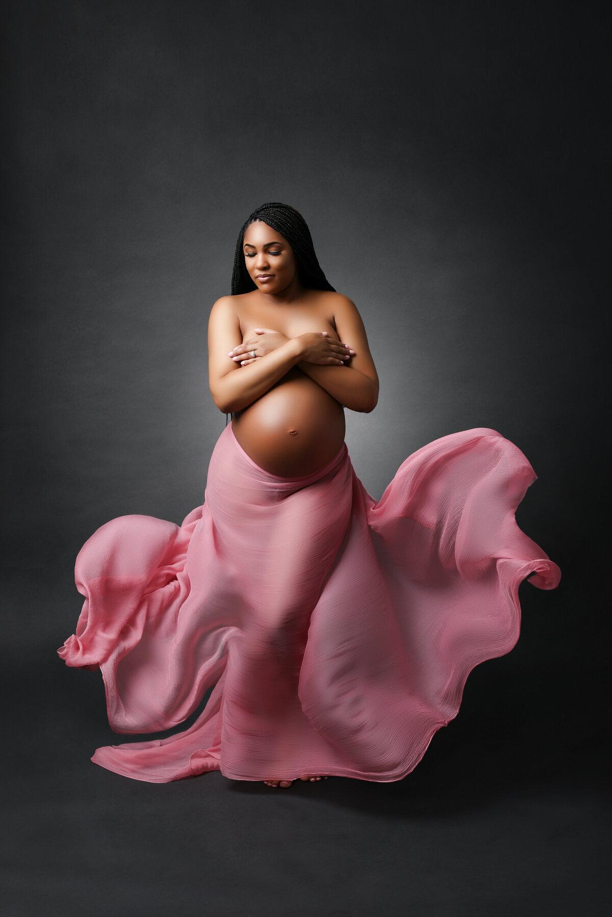 Nude Maternity Pink Fabric