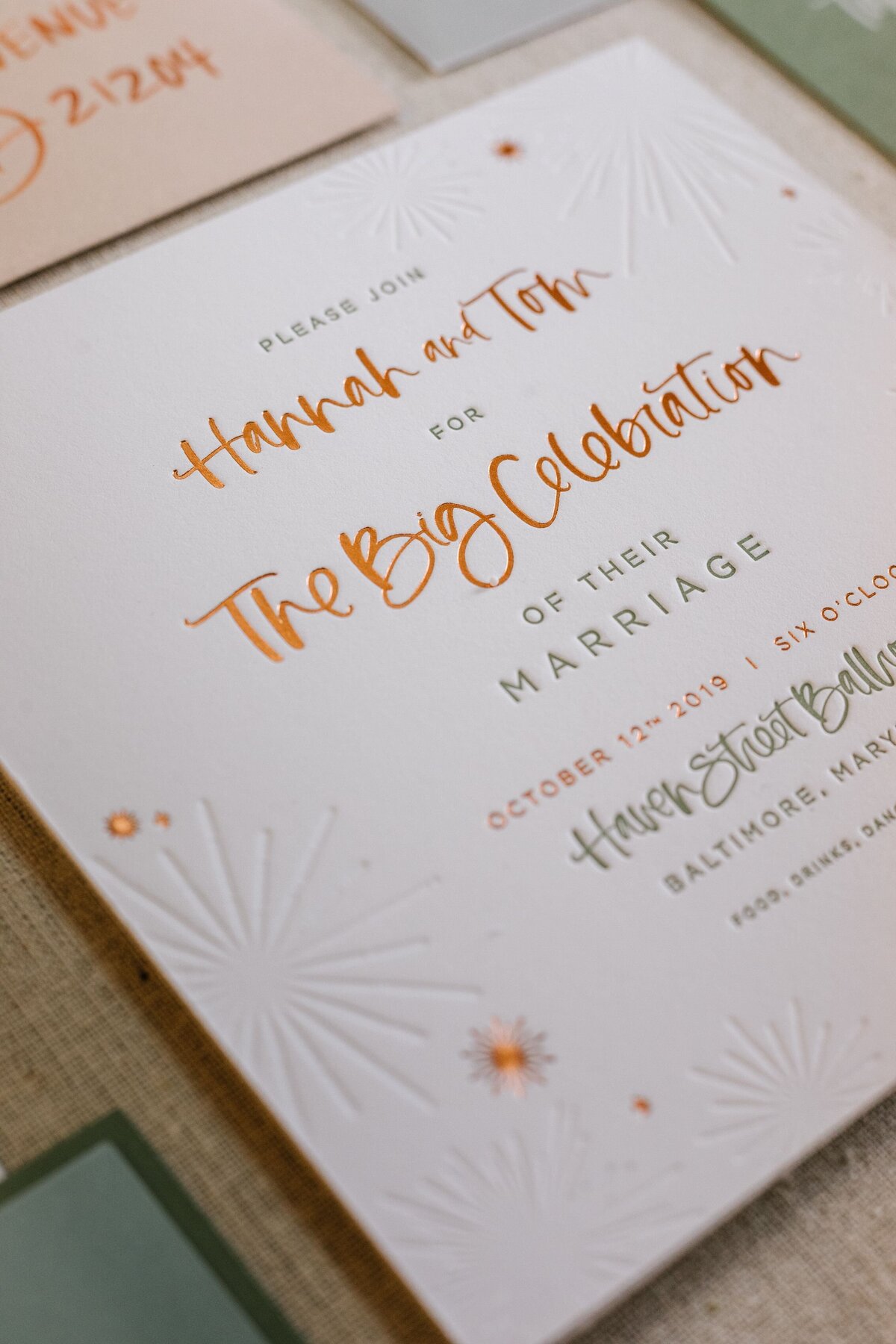 HannahTom-Modern-Copper-Letterpress-Invitation