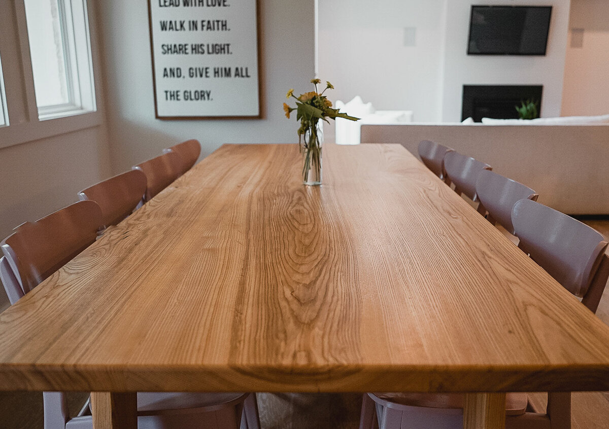 Custom Modern Ash Dining Table