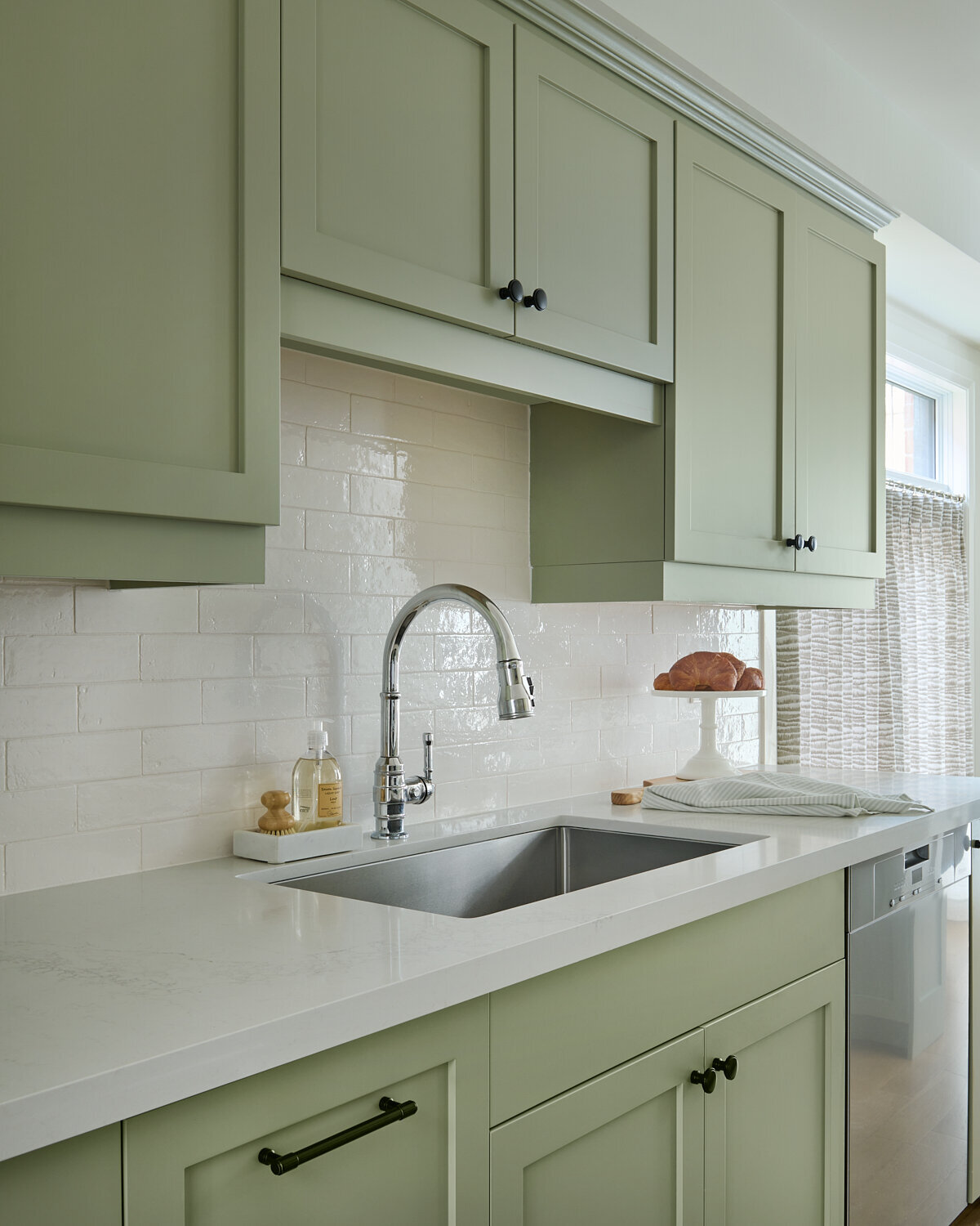 Burlington interior design project - sink area in kitchen - Staci Edwards Interior Design