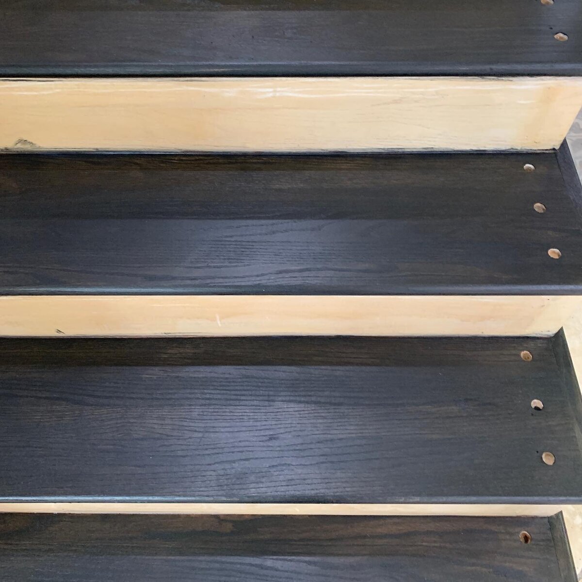 stair-tread-staining