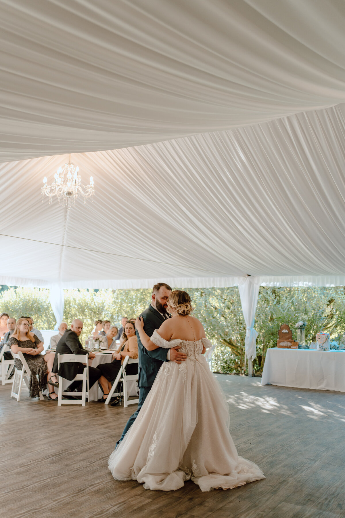 Evergreen-Meadows-Wedding-First-Dance-Tent
